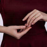 Fabergé Love By  Fabergé Yellow Gold Diamond Set Fluted Ring