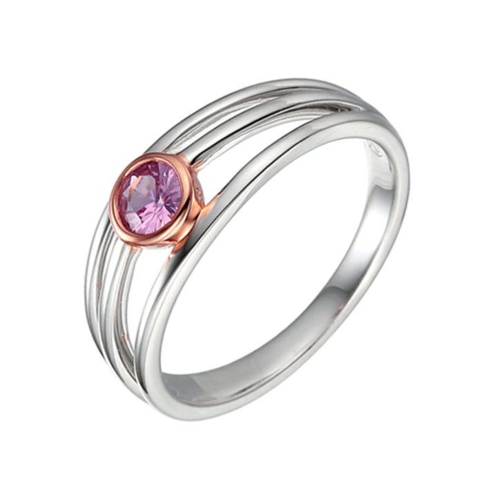 Amore Pink Sapphire 9ct White Gold Ring