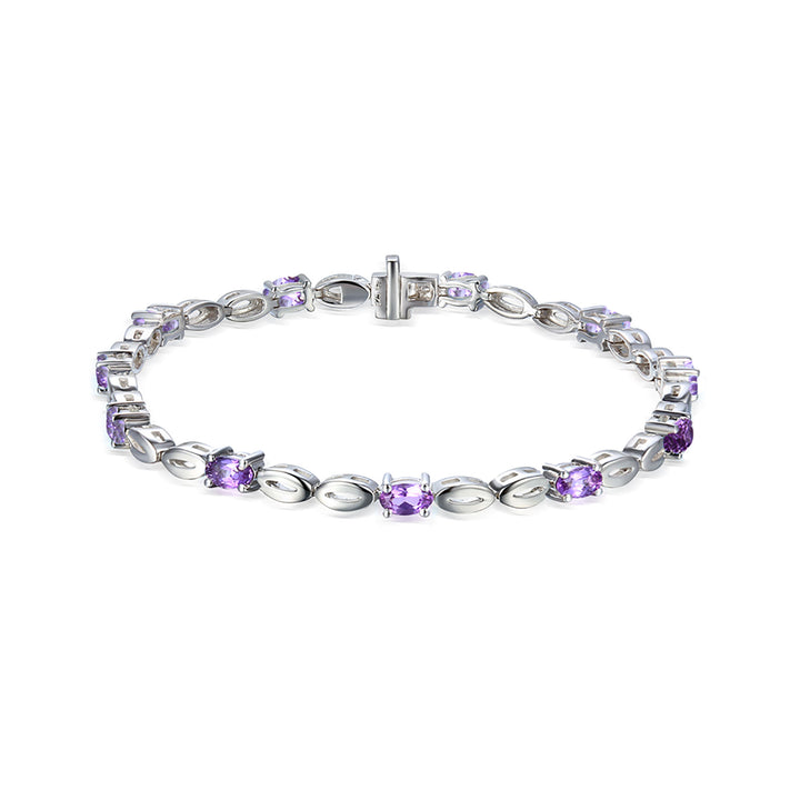 Amore Snazzy Amethyst Silver Bracelet