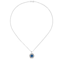 Amore London Blue Topaz Silver Pendant - Michael Jones Jeweller