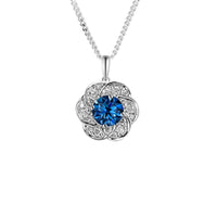 Amore London Blue Topaz Silver Pendant - Michael Jones Jeweller