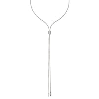 FOPE Aria 18ct White Gold 0.48ct Diamond Set Lariat Necklace 70cm - Michael Jones Jeweller