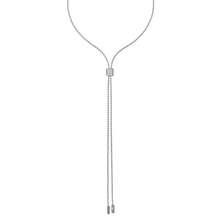 FOPE Aria 18ct White Gold 0.48ct Diamond Set Lariat Necklace 70cm
