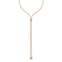 FOPE Aria 18ct Yellow Gold 0.48ct Diamond Set Lariat Necklace 70cm - Michael Jones Jeweller
