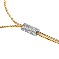 FOPE Aria 18ct Yellow Gold 1.06ct Diamond Set Lariat Necklace 90cm - Michael Jones Jeweller