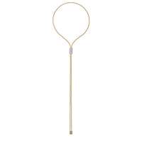 FOPE Aria 18ct Yellow Gold 1.06ct Diamond Set Lariat Necklace 90cm - Michael Jones Jeweller