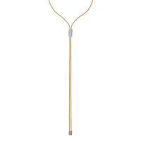 FOPE Aria 18ct Yellow Gold 1.06ct Diamond Set Lariat Necklace 90cm - Michael Jones Jeweller