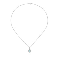 Amore Silver Aquamarine Cluster Necklace - Michael Jones Jeweller