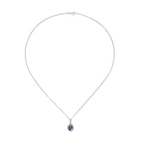 Amore Purple Plum Silver Necklace - Michael Jones Jeweller