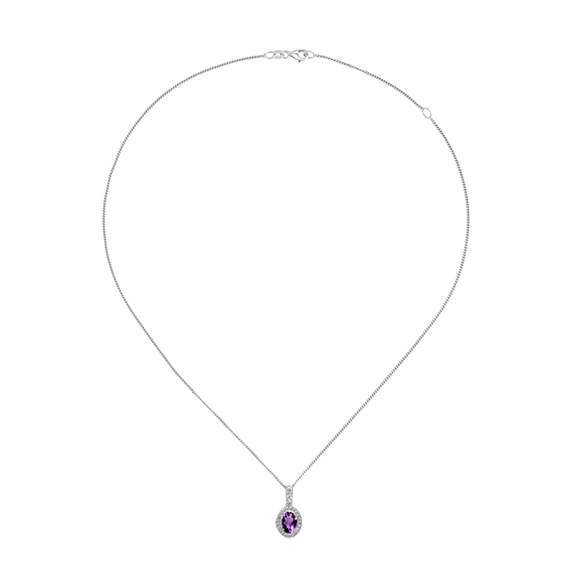 Amore Purple Plum Silver Necklace - Michael Jones Jeweller