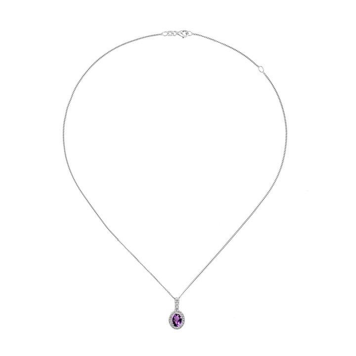 Amore Purple Plum Silver Necklace