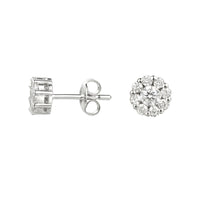 Amore Silver Cubic Zirconia Sparklers Earrings