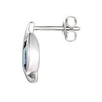 Amore Silver Blue Topaz Viola Blue Earrings