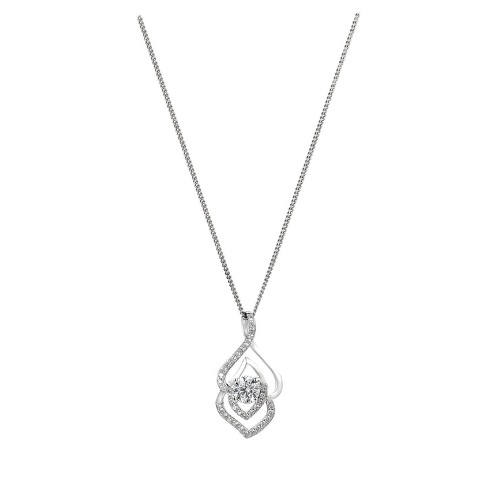 Amore  Cubic Zirconia Bellissimo Silver Necklace - Michael Jones Jeweller