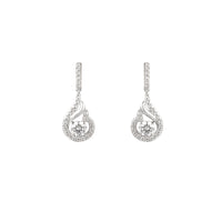 Amore Silver Cubic Zirconia Bella Teardrop Earrings