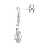 Amore Silver Cubic Zirconia Bella Teardrop Earrings - Michael Jones Jeweller