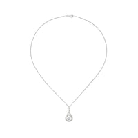 Amore Teardrop Silver Cubic Zirconia Necklace