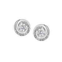 Amore Luna Cubic Zirconia Stud Earrings