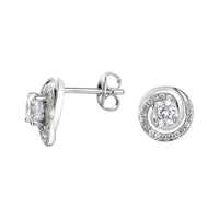 Amore Luna Cubic Zirconia Stud Earrings - Michael Jones Jeweller