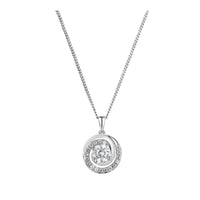 Amore Luna Cubic Zirconia Silver Necklace - Michael Jones Jeweller