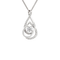Amore Sofisticato CZ Silver Pendant - Michael Jones Jeweller