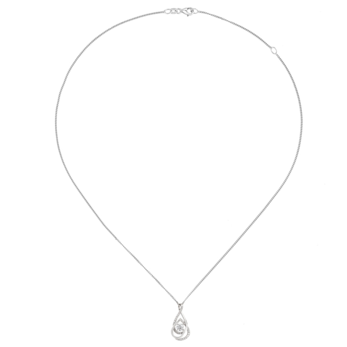 Amore Sofisticato CZ Silver Pendant - Michael Jones Jeweller