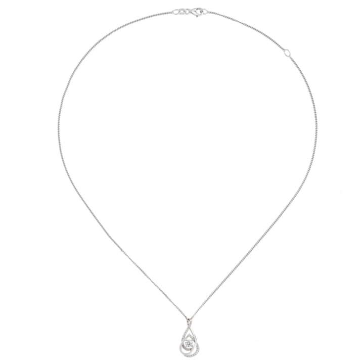 Amore Sofisticato CZ Silver Pendant