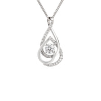 Amore Sofisticato CZ Silver Pendant