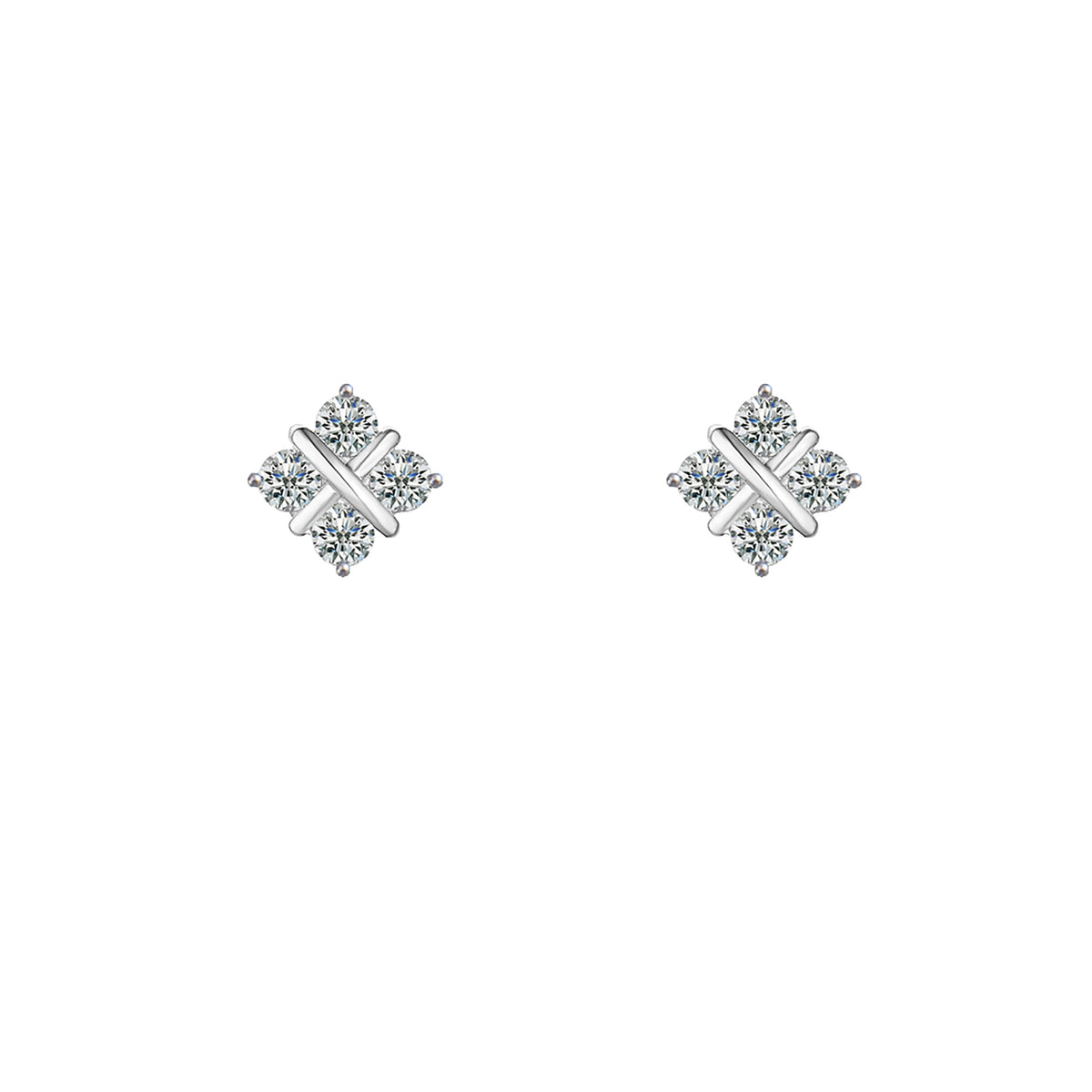 Amore Silver Serenity Cubic Zirconia Earrings - Michael Jones Jeweller