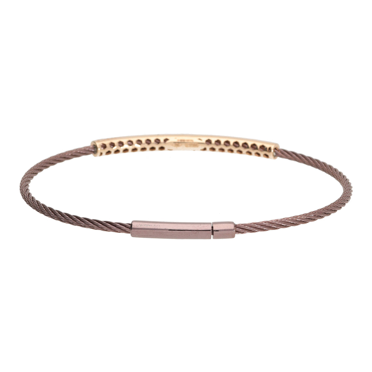Salvatore Bersani B-Joy Brown PVD Steel Single-Strand Men’s Bracelet with 18ct Rose Gold & 0.31ct Diamonds - Michael Jones Jeweller