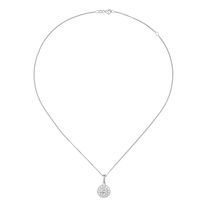 Amore Cool Cubic Zirconia Cluster Necklace - Michael Jones Jeweller