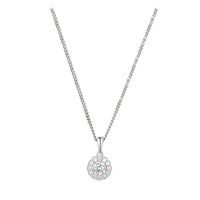 Amore Cool Cubic Zirconia Cluster Necklace - Michael Jones Jeweller