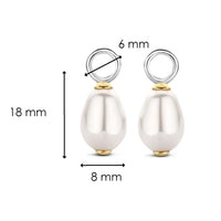 Ti Sento Yellow Gold Plated Synthetic Pearl Ear Charms 9249PW