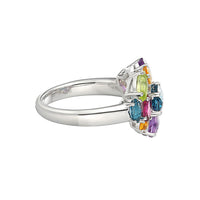 Amore Rainbow Cocktail Silver Ring (N) - Michael Jones Jeweller