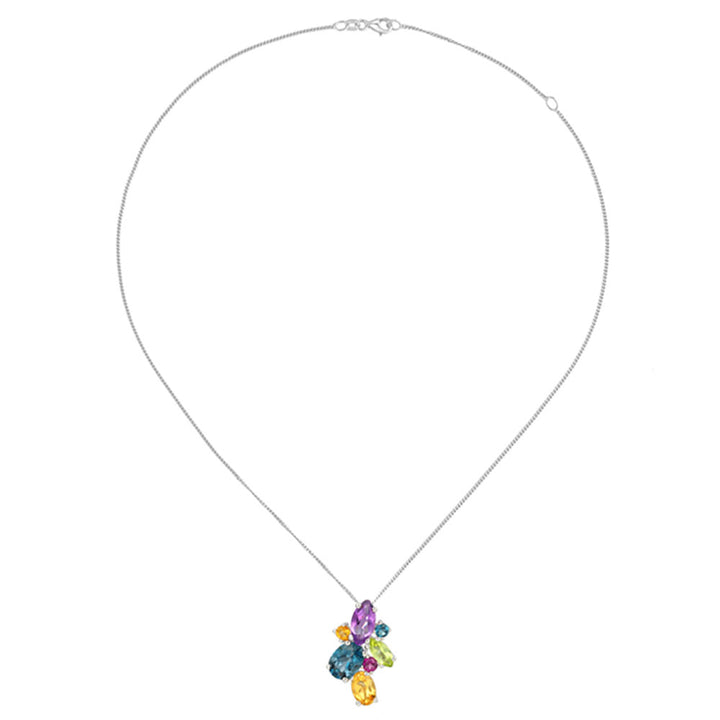 Amore Silver Mixed Stone Cocktail Necklace