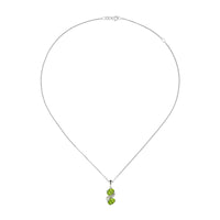 Amore Couple Peridot Silver Necklace