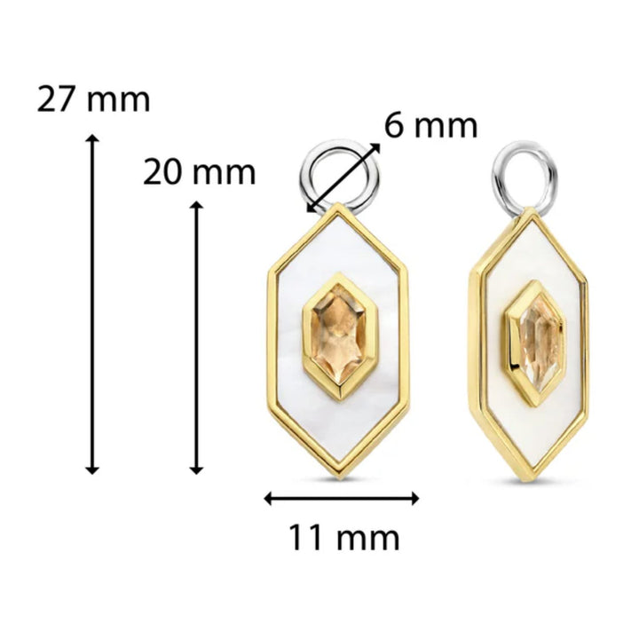 Ti Sento Nude Geometric Ear Charms 9271MW