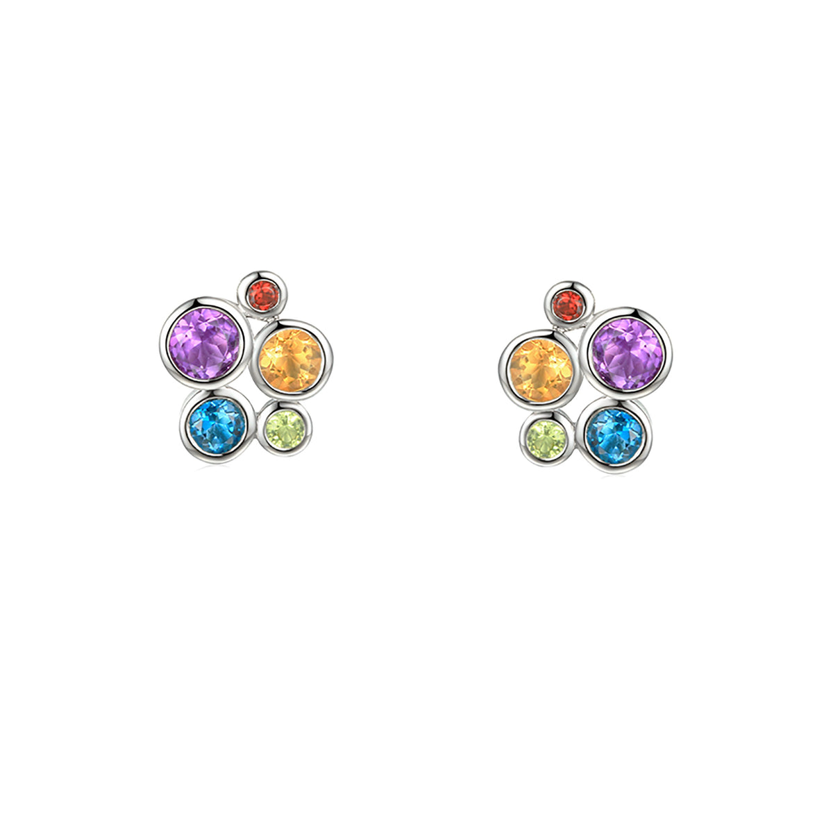 Amore Fantasia Symphony Cluster Stud Earrings - Michael Jones Jeweller