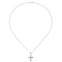 Amore CZ Cross Silver Pendant