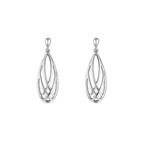 Amore Wonder Teardrop Silver Drop Earrings - Michael Jones Jeweller