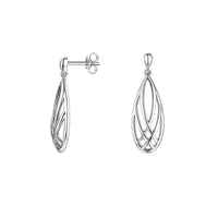Amore Wonder Teardrop Silver Drop Earrings - Michael Jones Jeweller