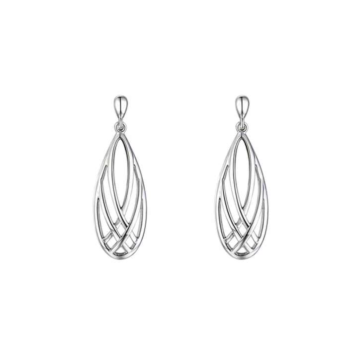 Amore Wonder Teardrop Silver Drop Earrings - Michael Jones Jeweller