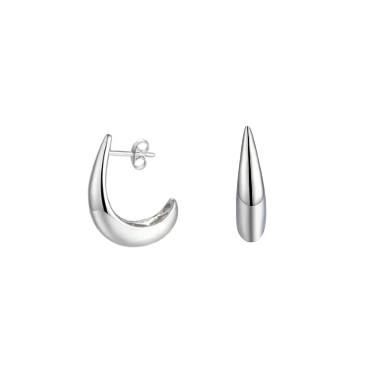Amore Hoopla Sterling Silver Half Hoop Earrings - Michael Jones Jeweller