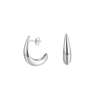 Amore Hoopla Sterling Silver Half Hoop Earrings