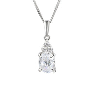 Amore Trefoil CZ Silver Pendant - Michael Jones Jeweller