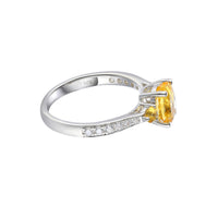Amore Citrine Content Silver Ring (N) - Michael Jones Jeweller