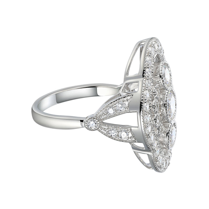 Amore Revival CZ Silver Ring (K 1/2)