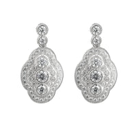 Amore Revival CZ Silver Drop Earrings