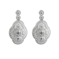 Amore Revival CZ Silver Drop Earrings