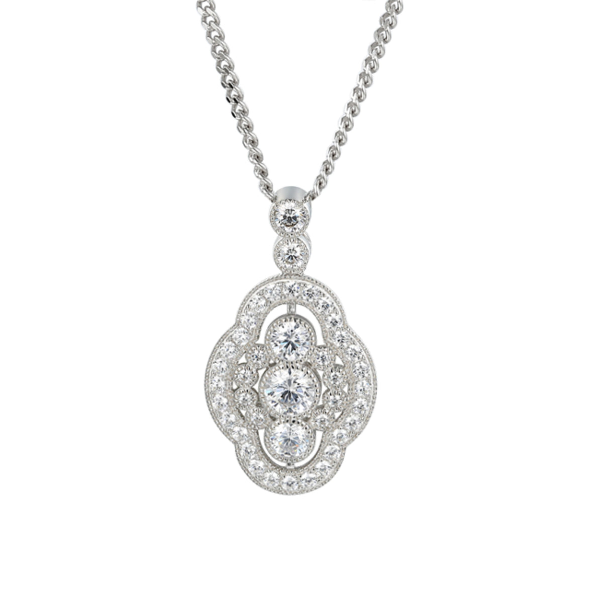 Amore Revival CZ Silver Pendant - Michael Jones Jeweller